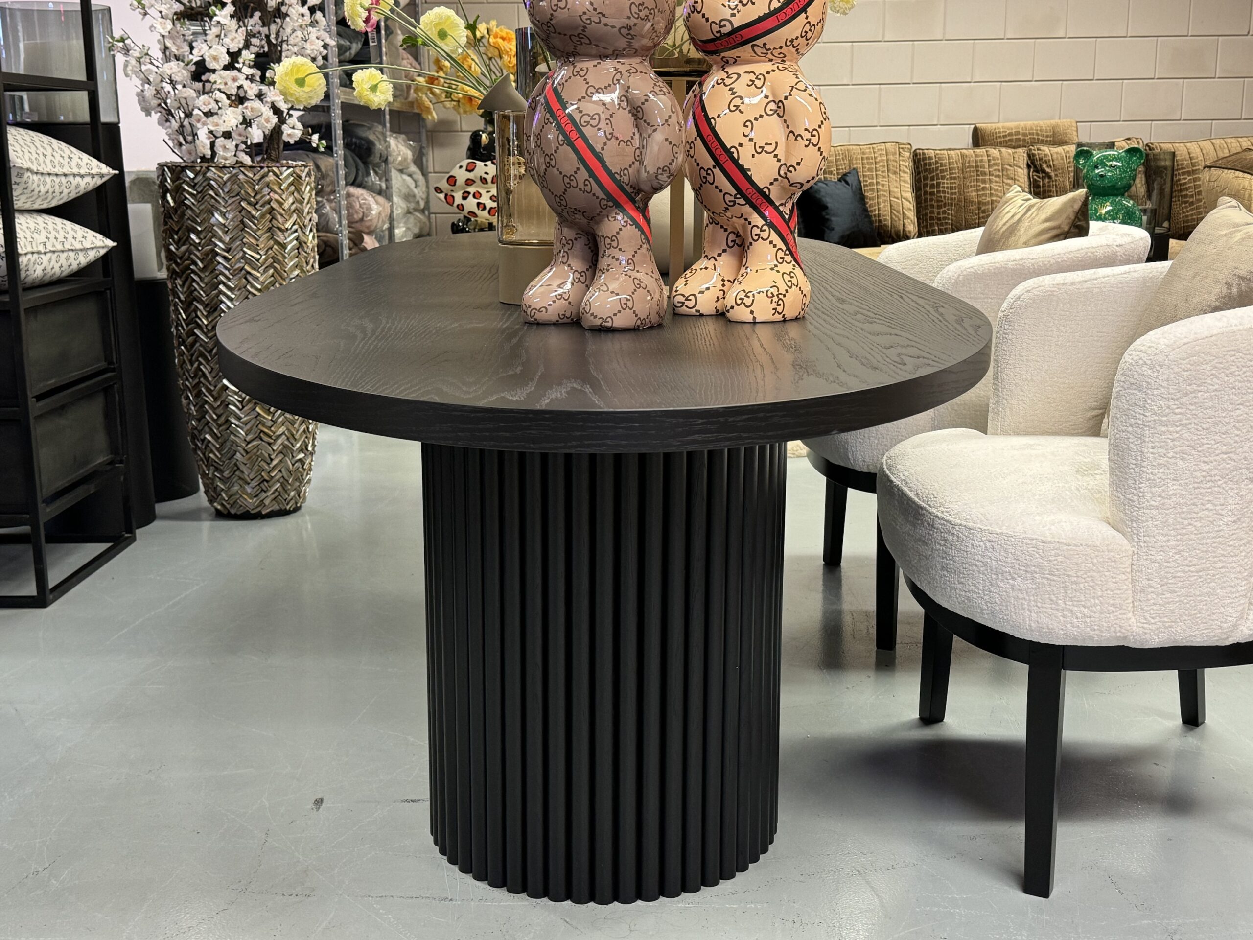 Luxe Eettafel Bo Black Oak 240x100cm NIEUW Ovaal - Afbeelding 7