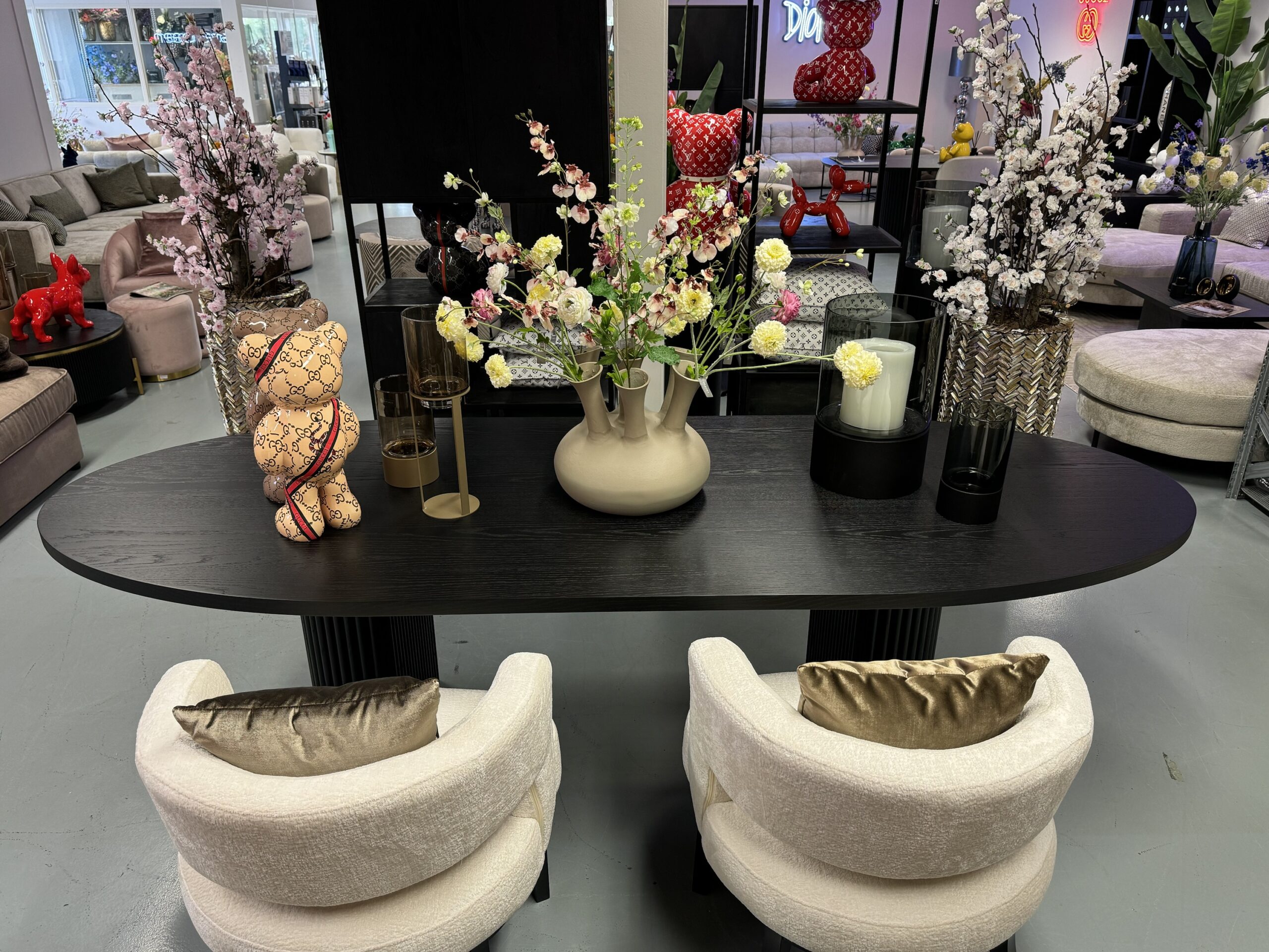 Luxe Eettafel Bo Black Oak 240x100cm NIEUW Ovaal - Afbeelding 2