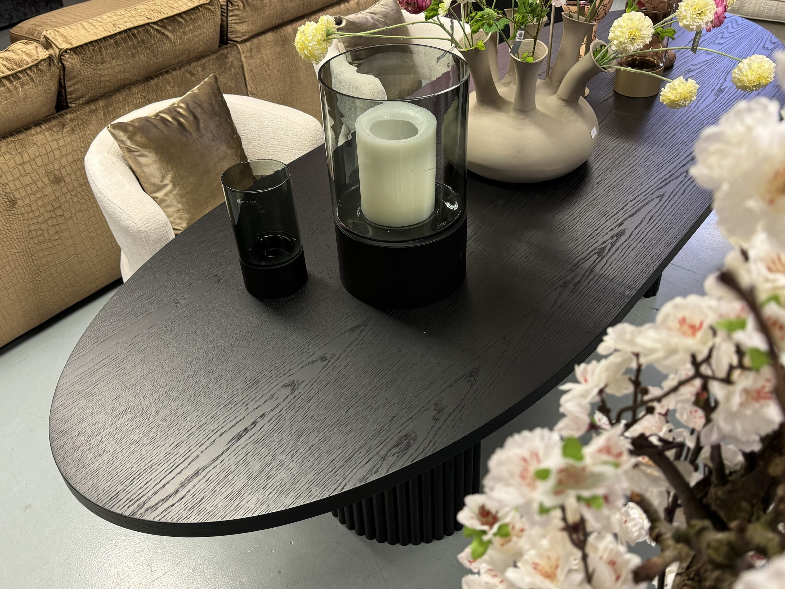 Luxe Eettafel Bo Black Oak 240x100cm NIEUW Ovaal - Afbeelding 4