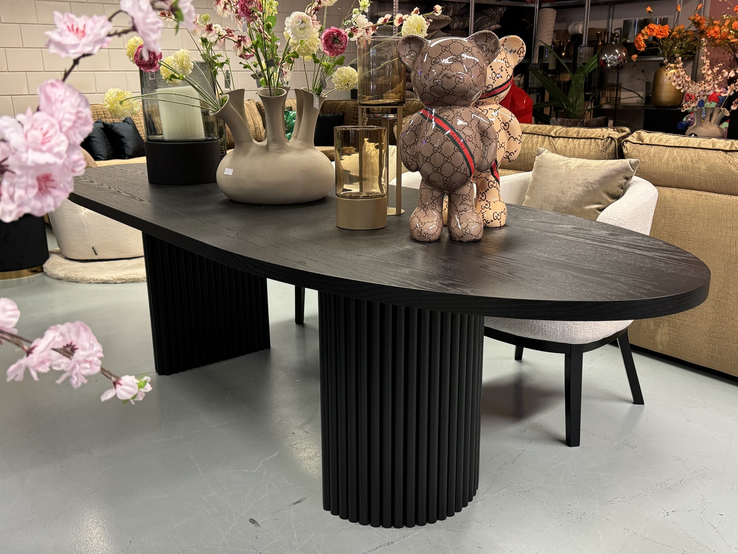 Luxe Eettafel Bo Black Oak 240x100cm NIEUW Ovaal - Afbeelding 6