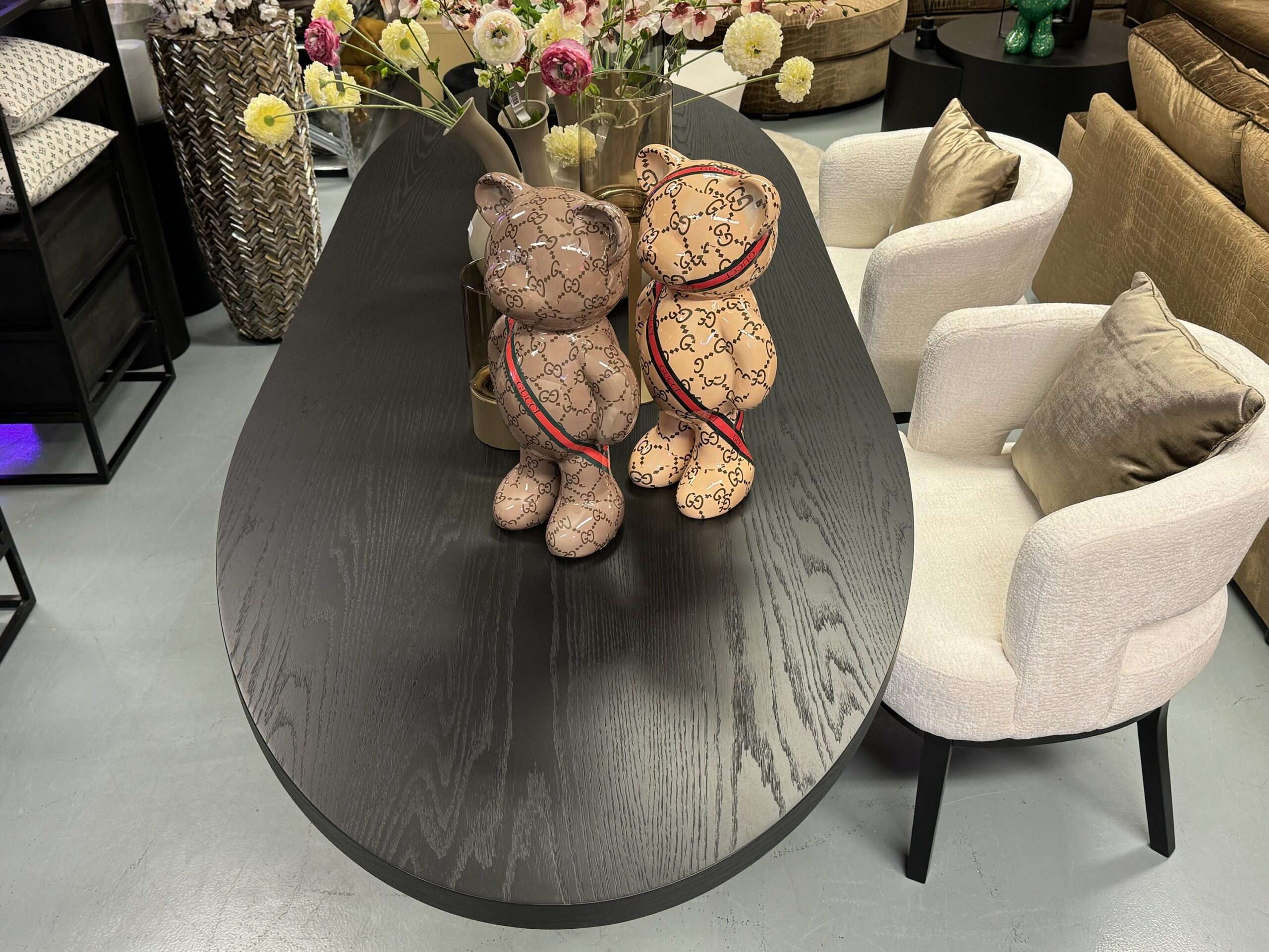 Luxe Eettafel Bo Black Oak 240x100cm NIEUW Ovaal - Afbeelding 3