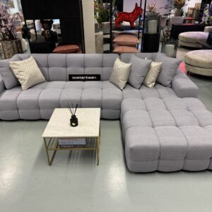 Luxe Velvet Loungebank Yently 200x300cm Jeans Blauw – NEW