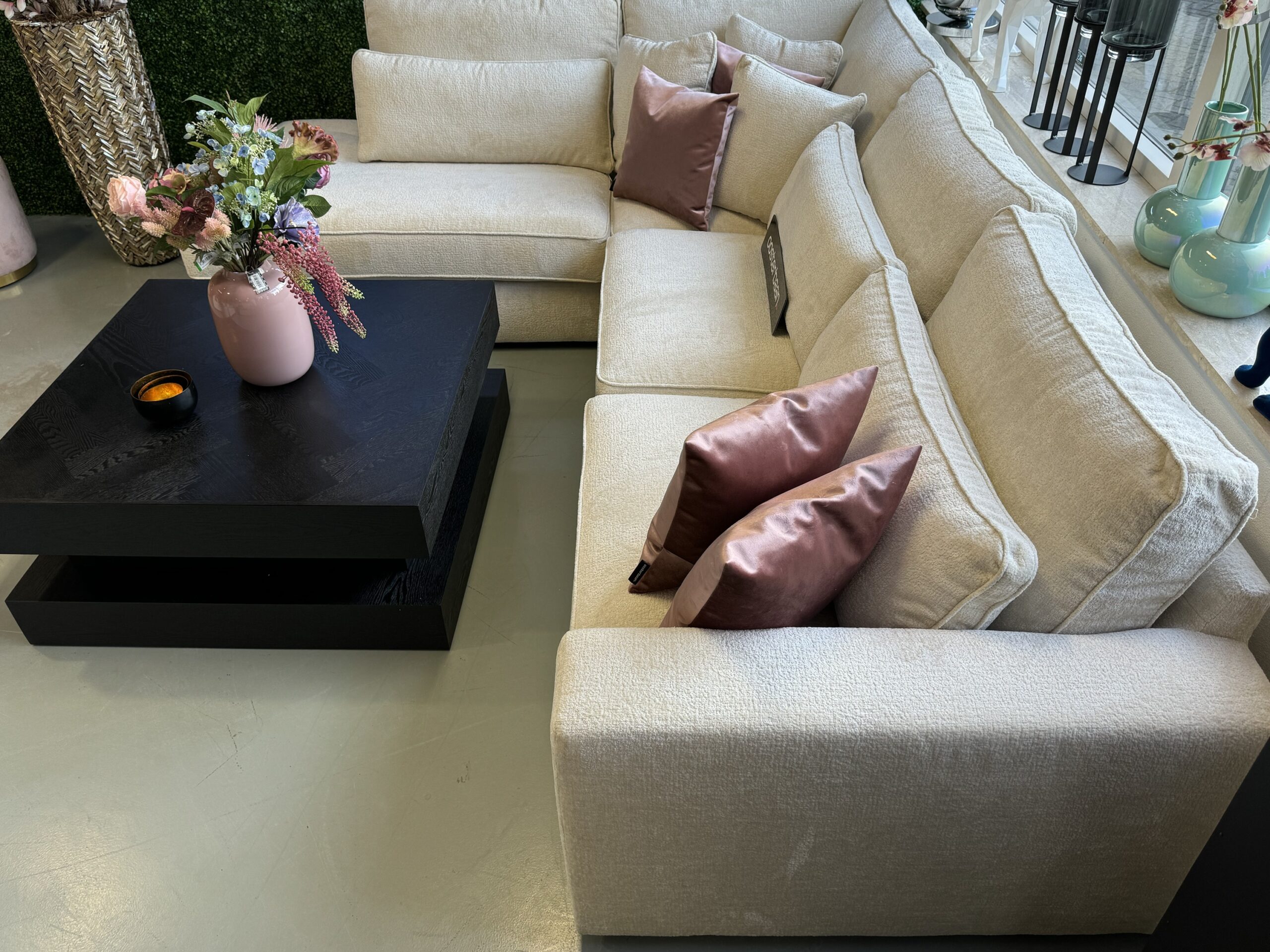 Luxe Velvet Teddy Hoekbank Pocket 250x310cm Bergen900 - Afbeelding 4