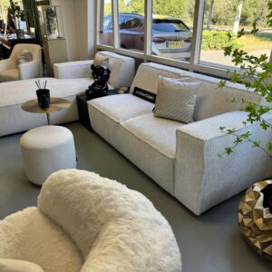 Luxe Teddy Velvet Loungebank Richard 200x290cm Be Lovely White – Wit