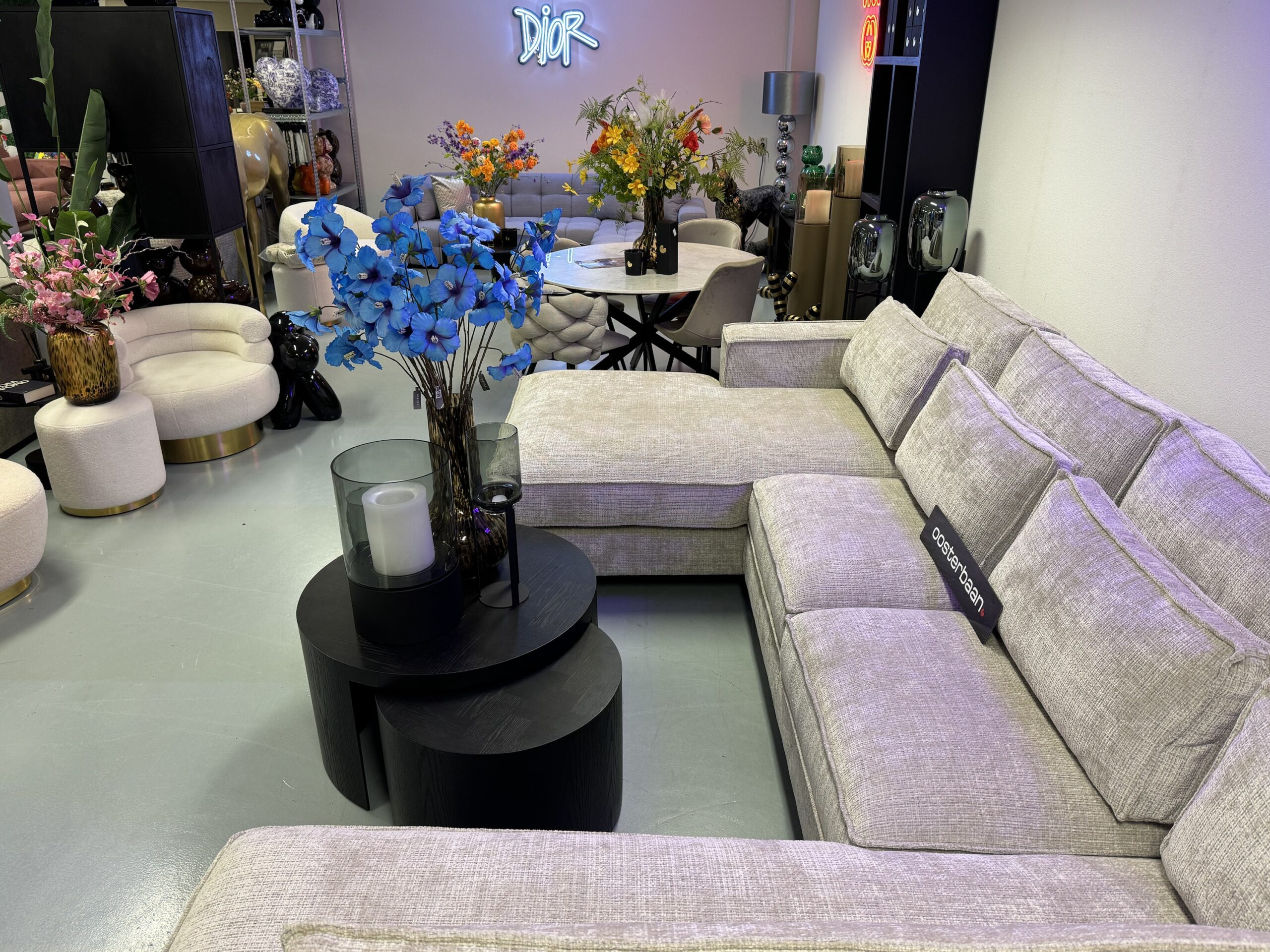 Luxe Velvet U-bank King Marbella04 200x380x220cm - Afbeelding 4