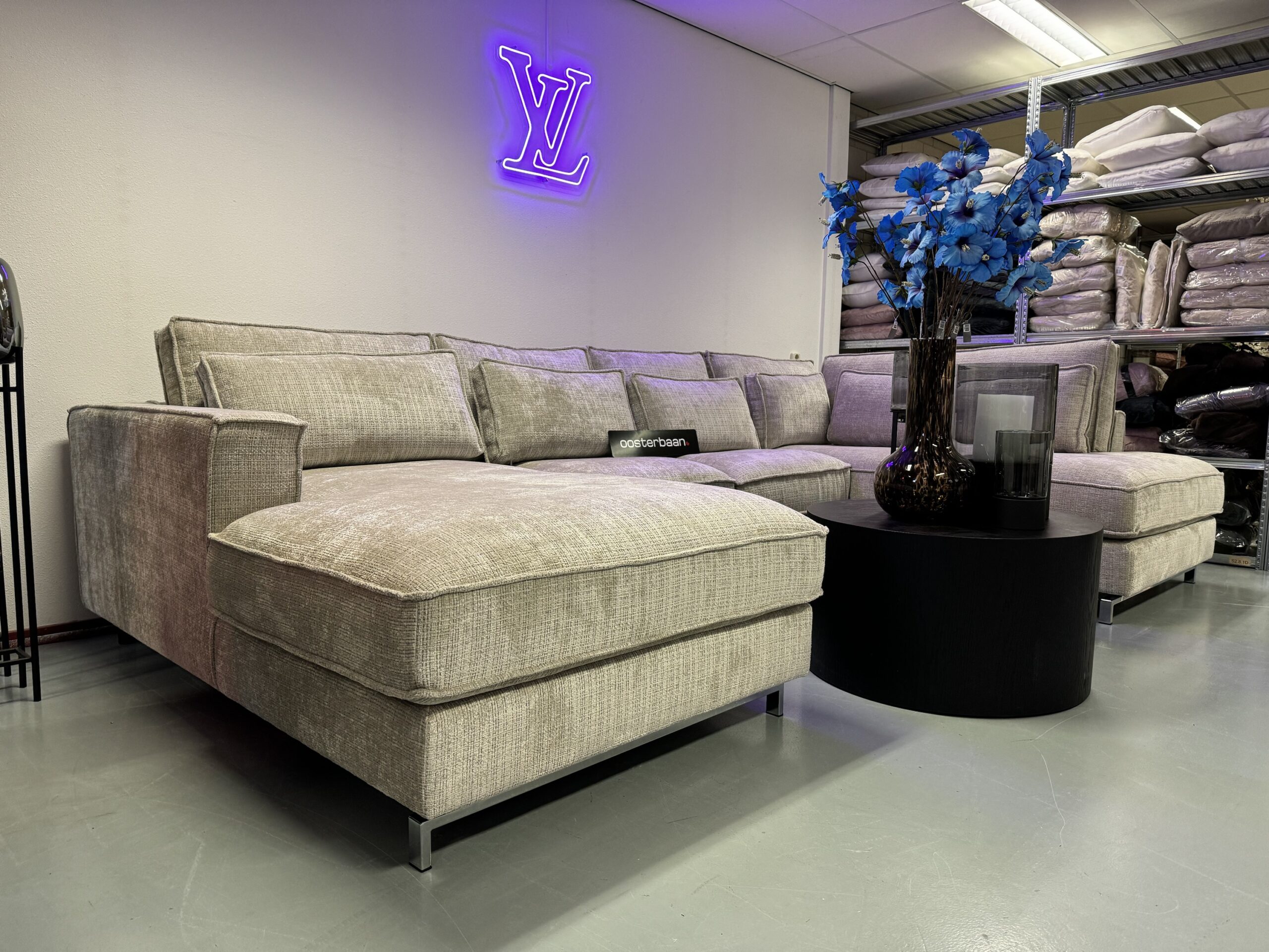 Luxe Velvet U-bank King Marbella04 200x380x220cm - Afbeelding 3