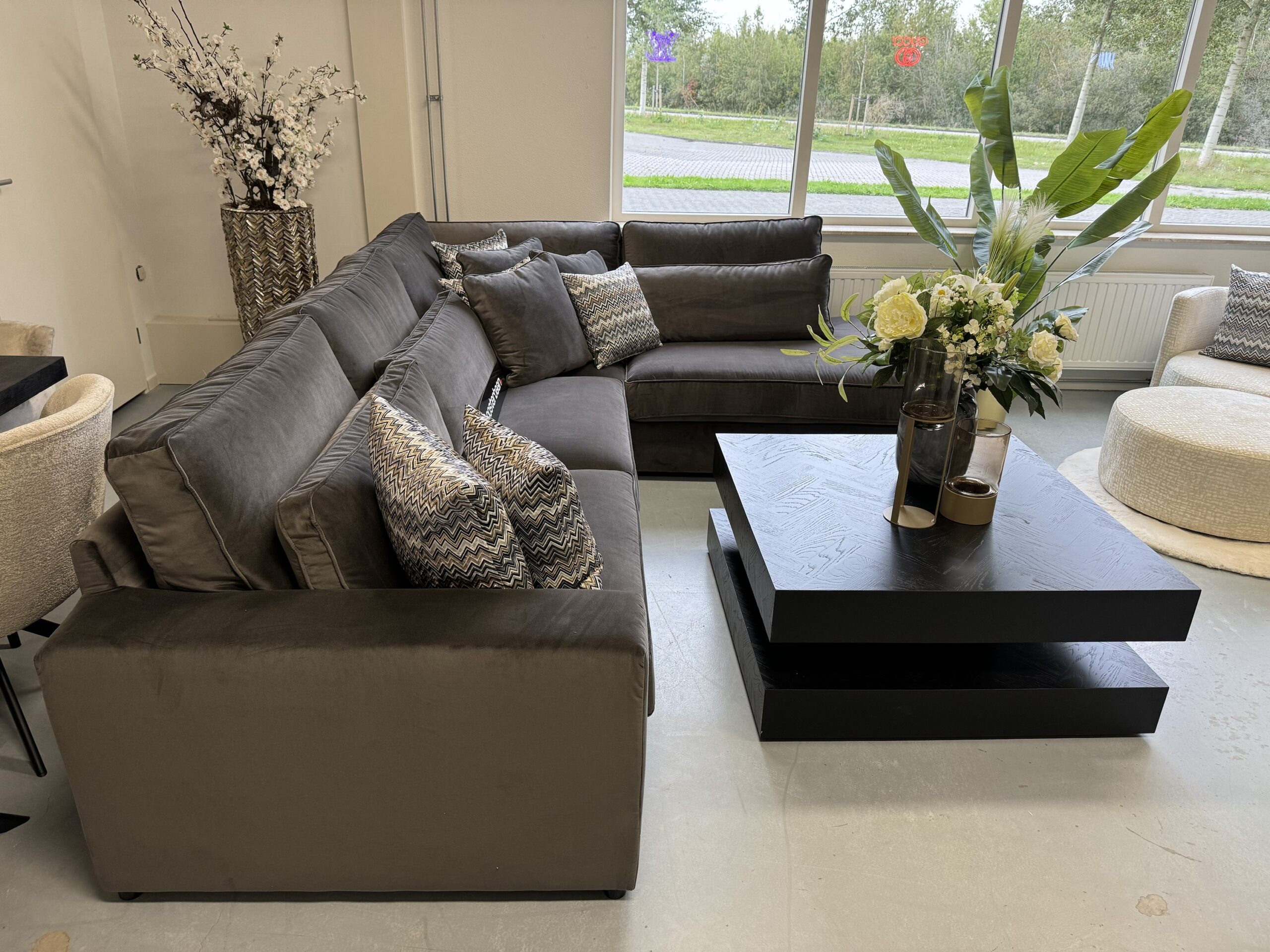 Luxe Velvet Hoekbank Pocket 310x250cm Diamant100 - Afbeelding 8