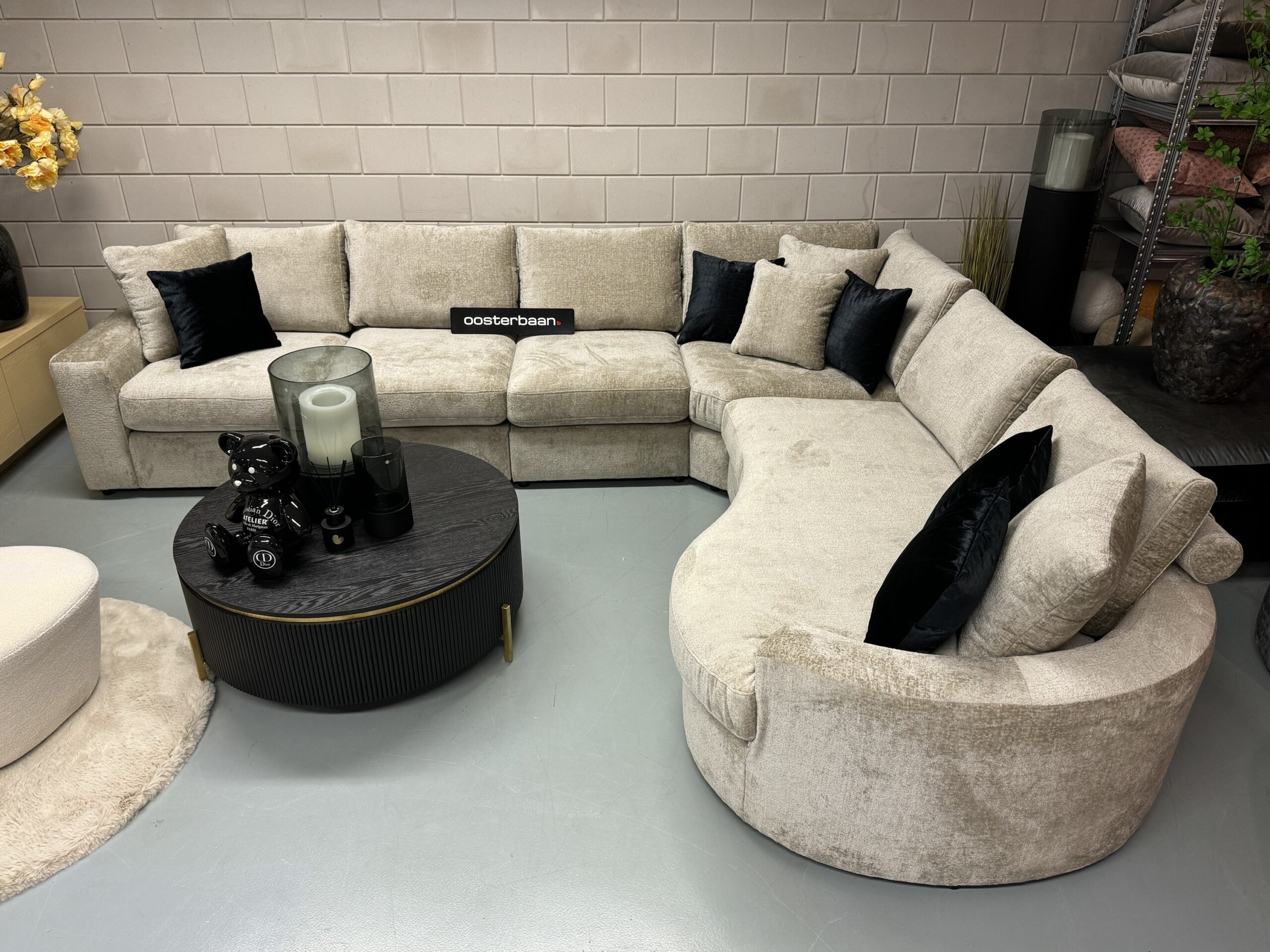 Luxe Teddy Velvet Hoekbank Jacco 340x280cm Bergen902