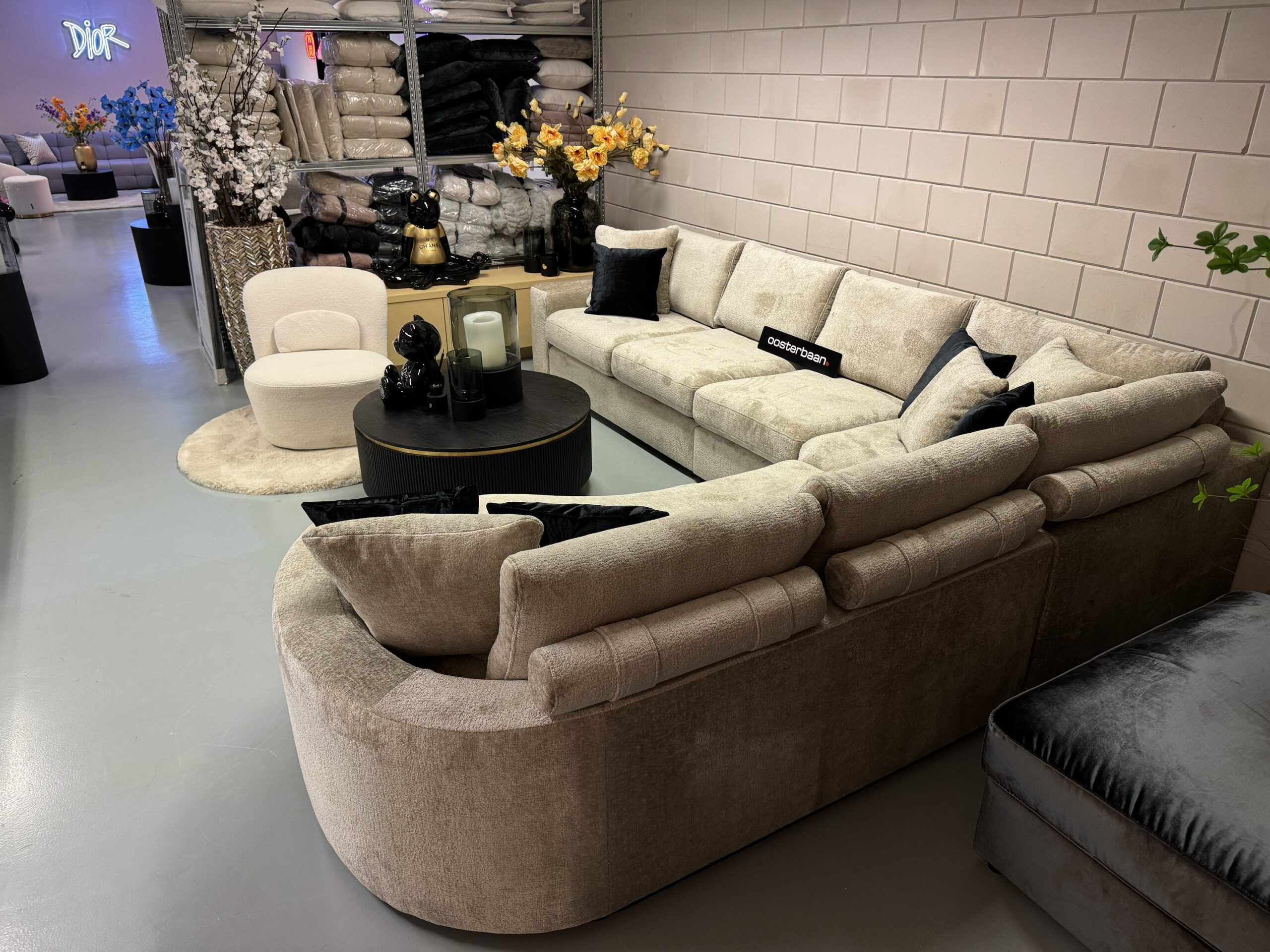 Luxe Teddy Velvet Hoekbank Jacco 340x280cm Bergen902 - Afbeelding 7