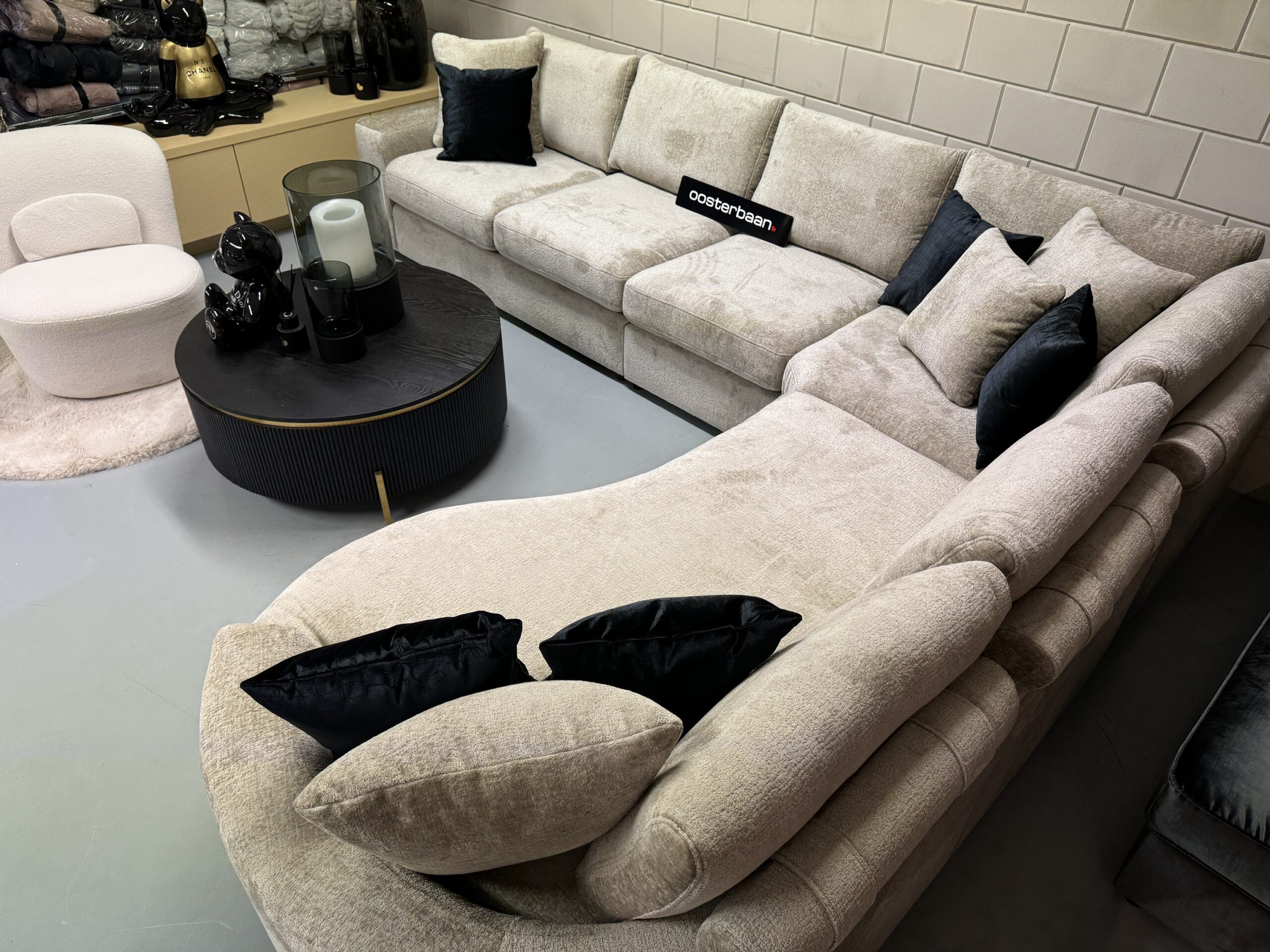 Luxe Teddy Velvet Hoekbank Jacco 340x280cm Bergen902 - Afbeelding 2