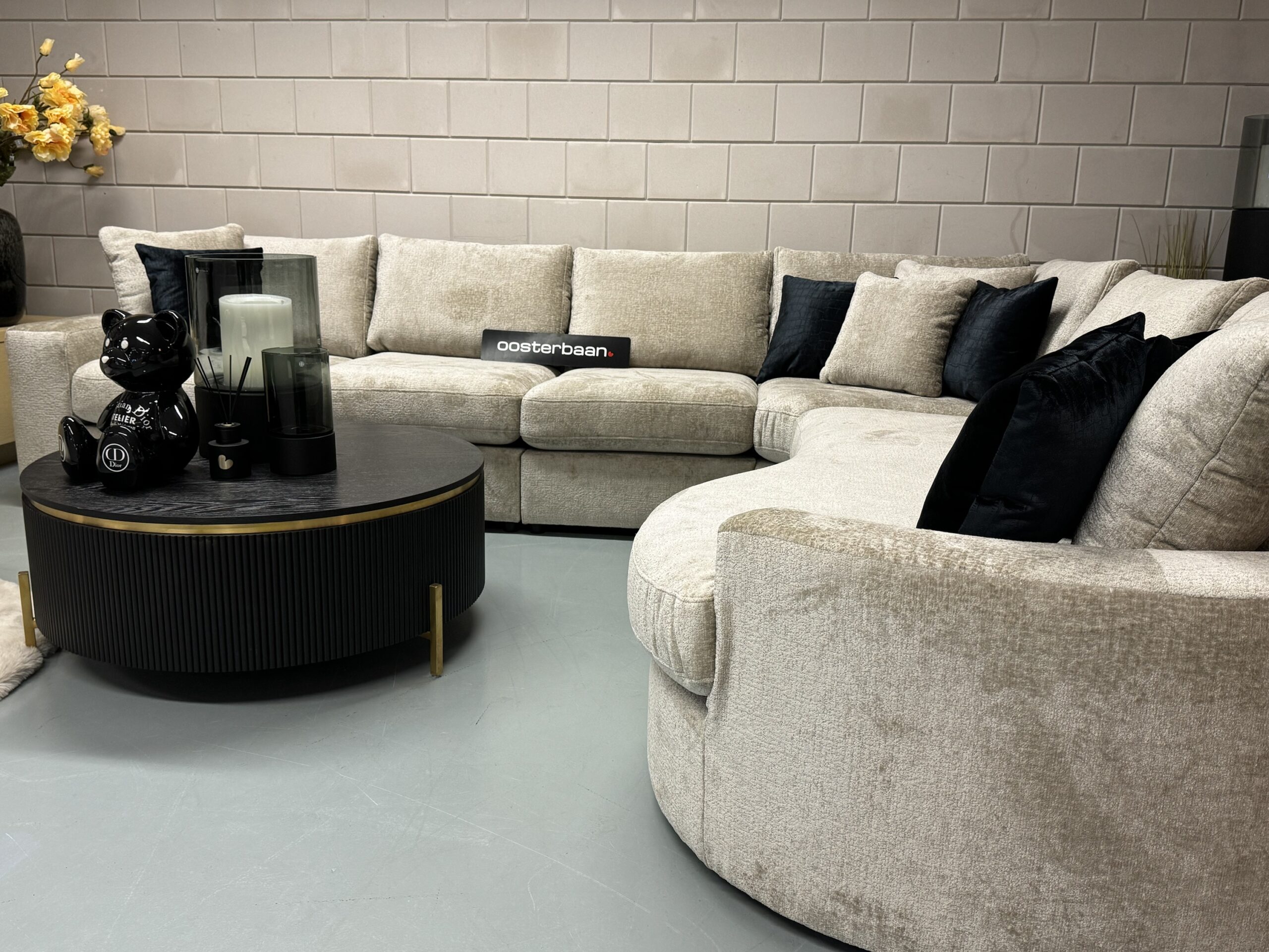 Luxe Teddy Velvet Hoekbank Jacco 340x280cm Bergen902 - Afbeelding 6