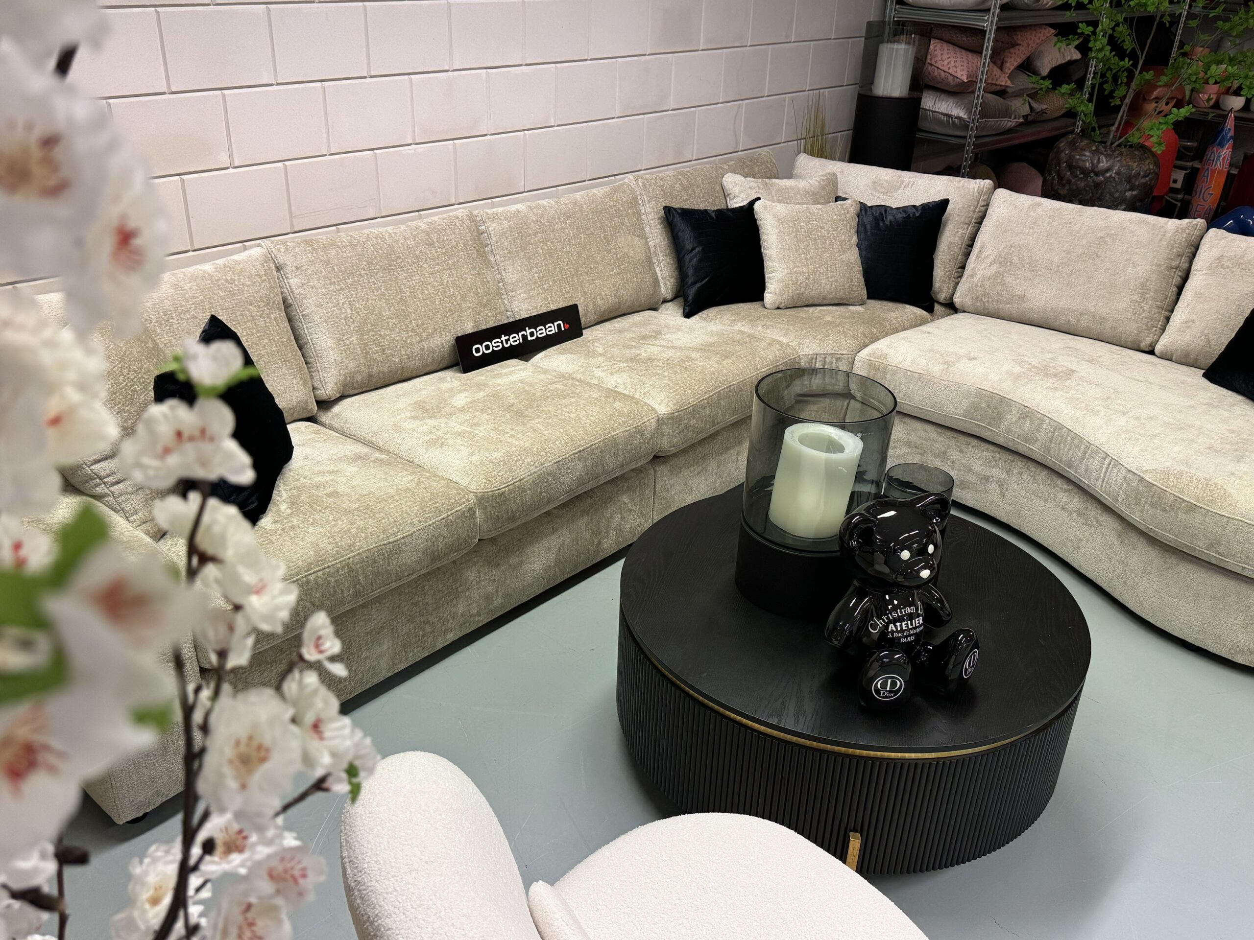 Luxe Teddy Velvet Hoekbank Jacco 340x280cm Bergen902 - Afbeelding 5