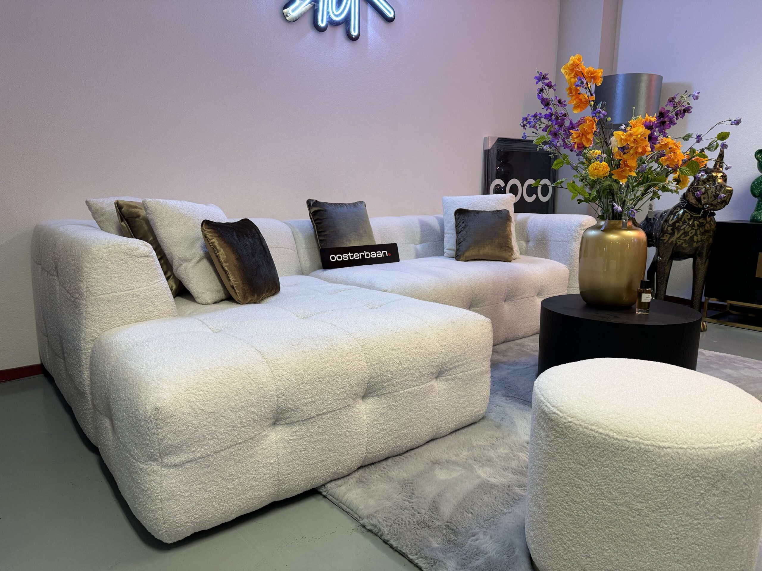 Luxe Velvet Teddy Loungebank Flipper 160x290cm NIEUW - WIT - Afbeelding 2