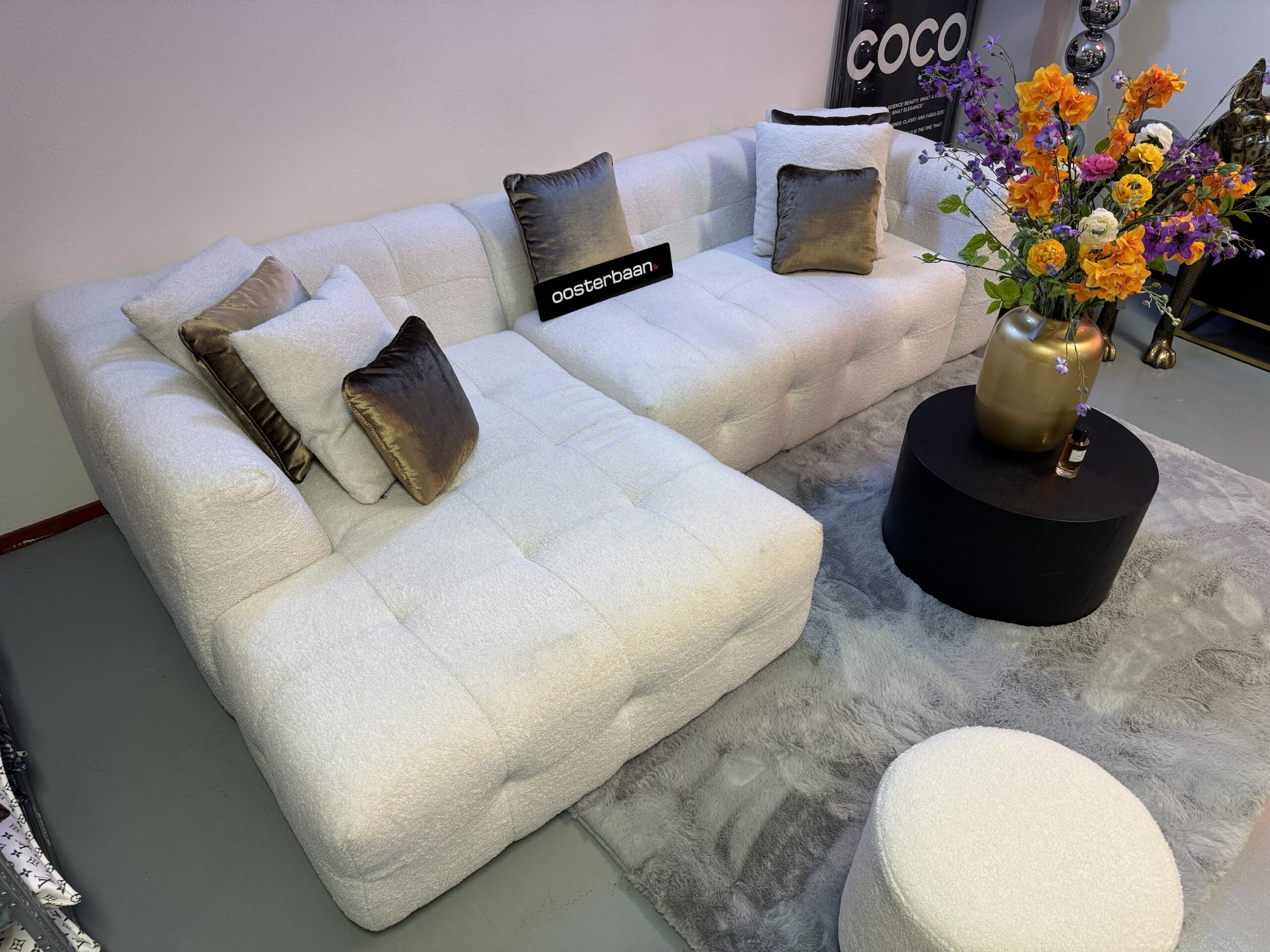 Luxe Velvet Teddy Loungebank Flipper 160x290cm NIEUW - WIT - Afbeelding 6