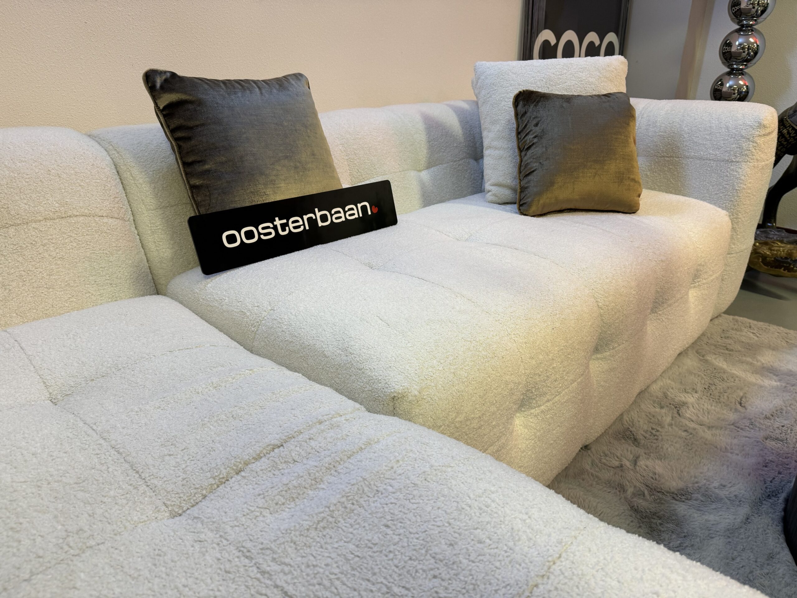 Luxe Velvet Teddy Loungebank Flipper 160x290cm NIEUW - WIT - Afbeelding 4