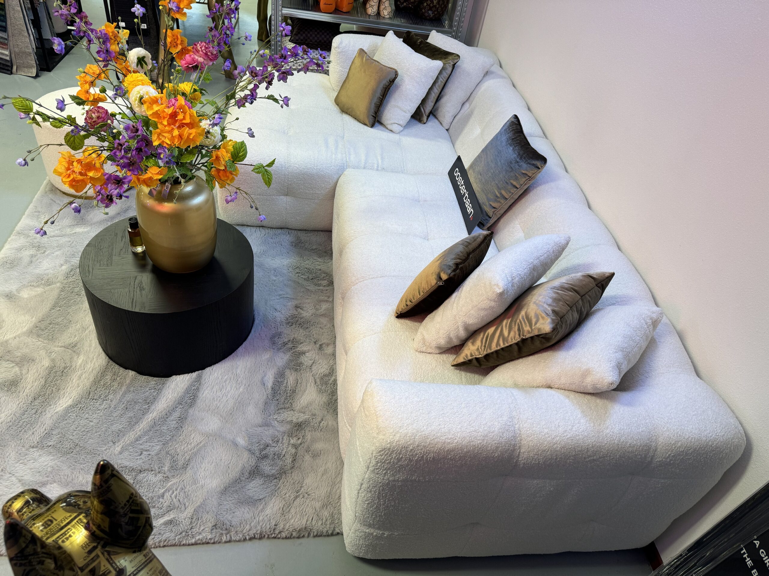 Luxe Velvet Teddy Loungebank Flipper 160x290cm NIEUW - WIT - Afbeelding 3