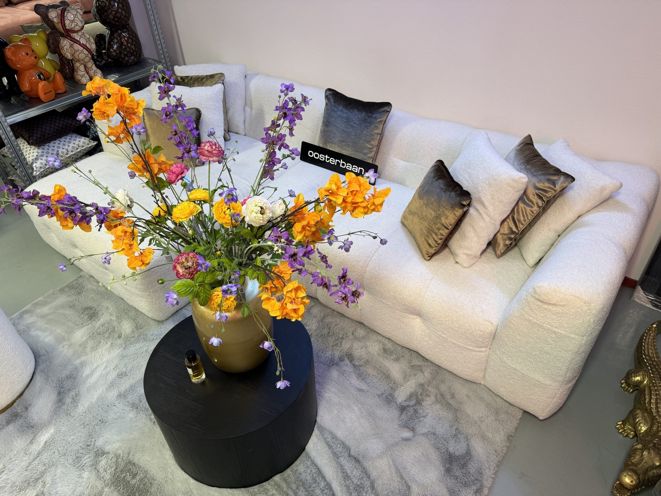 Luxe Velvet Teddy Loungebank Flipper 160x290cm NIEUW - WIT - Afbeelding 5