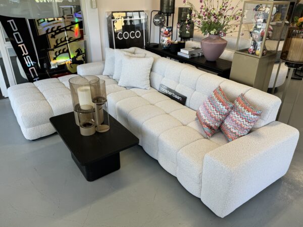 Luxe Teddy Bouclé Loungebank Yently 200x300cm Wit - Afbeelding 3