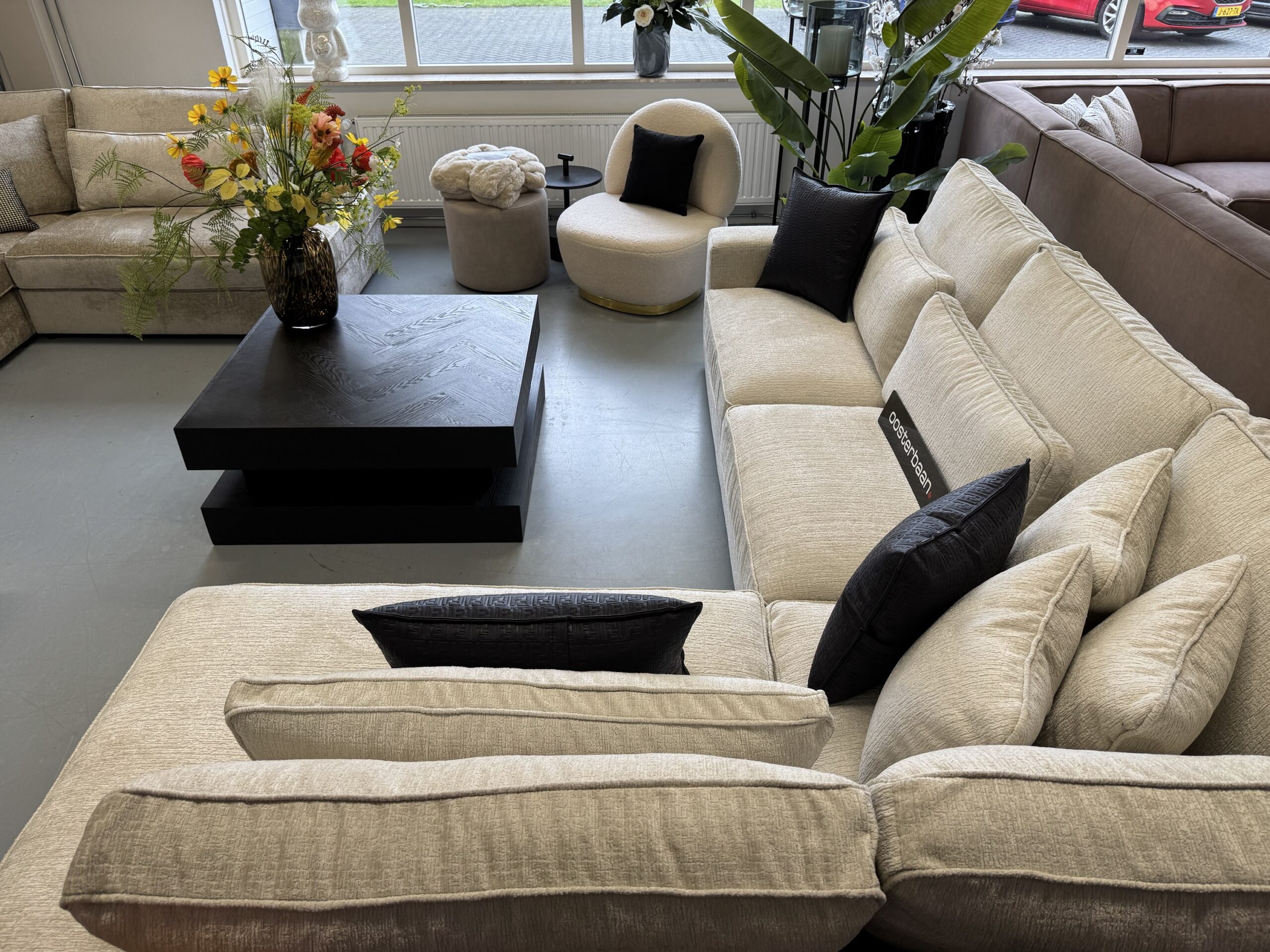 Luxe Velvet Hoekbank Pocket 310x250cm Fushion02 Wit Beige Taupe Khaki - Afbeelding 7