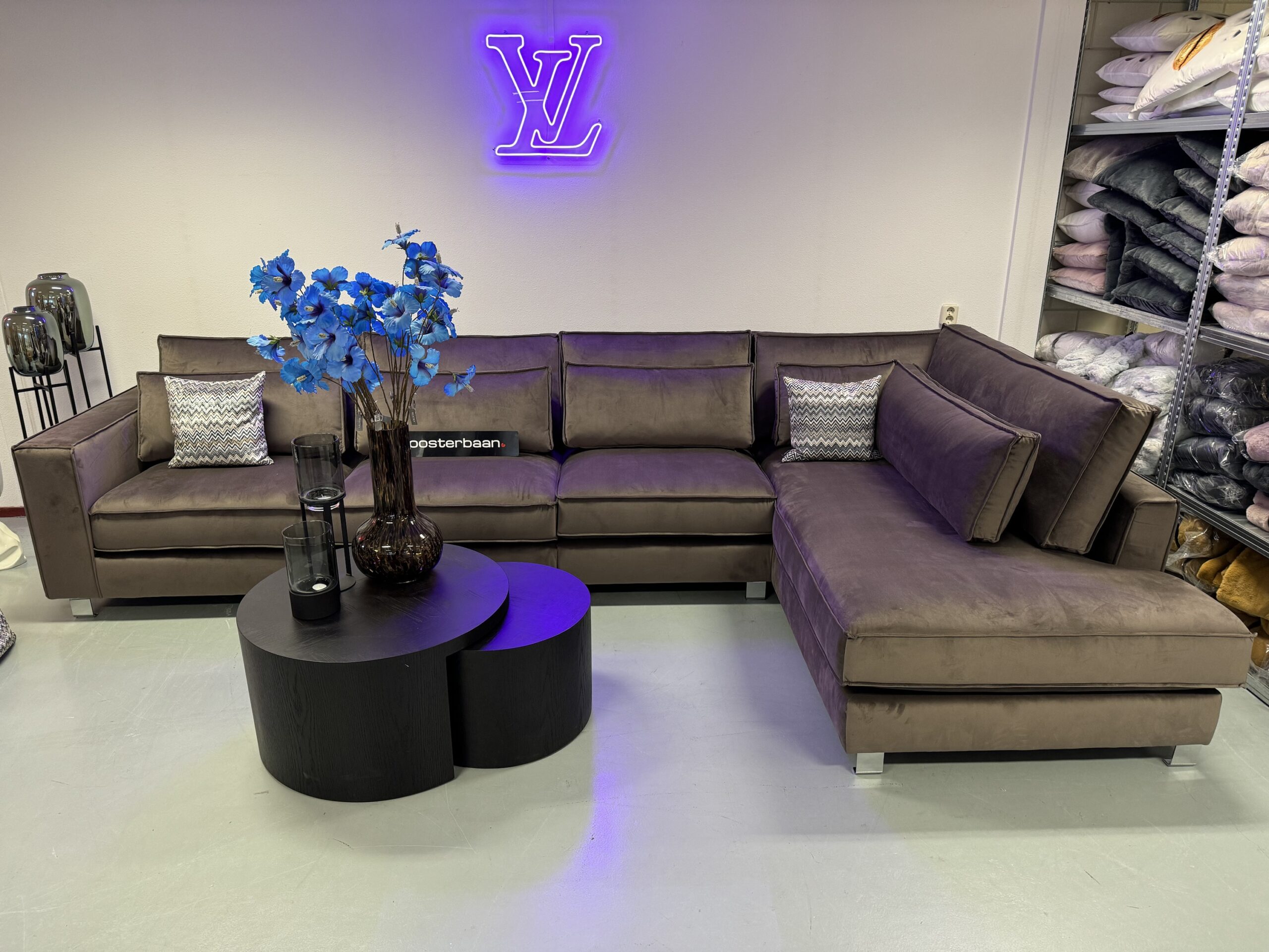 Luxe Hoekbank King 400x220cm Bluvel38 Brown - Bruin