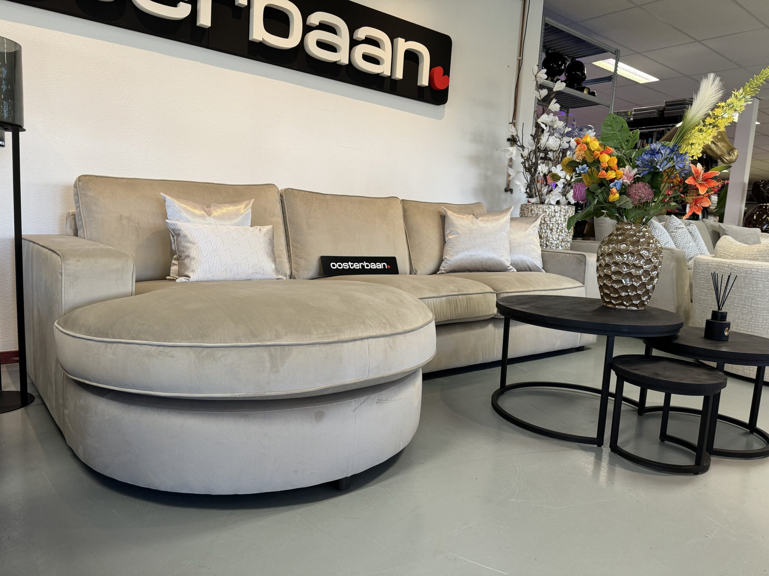 Luxe Velvet Loungebank Lio 170x295cm Beige Khaki Sand NIEUW - Afbeelding 6