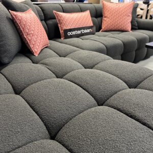 Luxe Teddy Bouclé Loungebank Yently 200x300cm Zwart