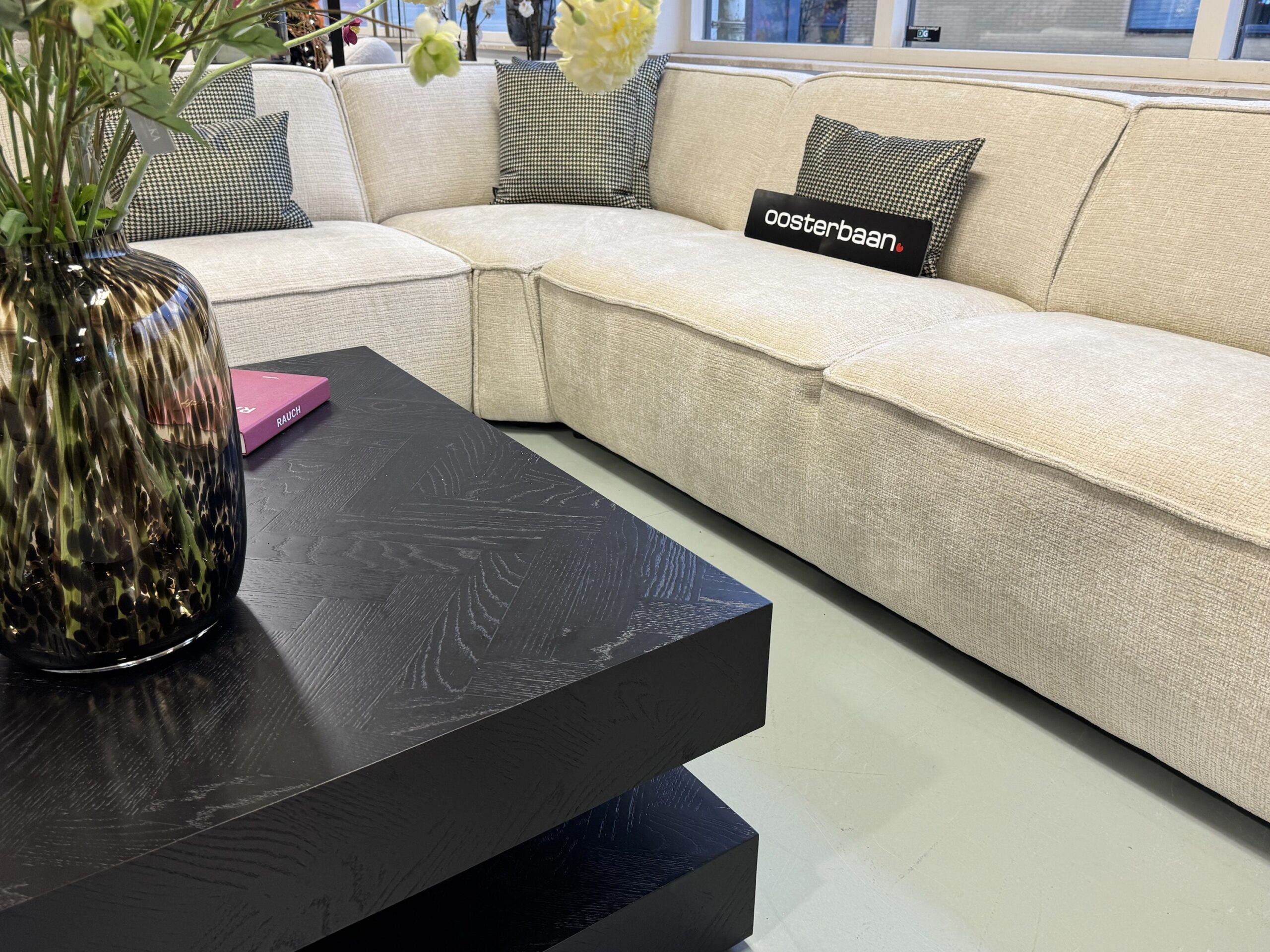 Luxe Teddy Velvet Hoekbank Richard 250x310cm Beige Sand - Afbeelding 3