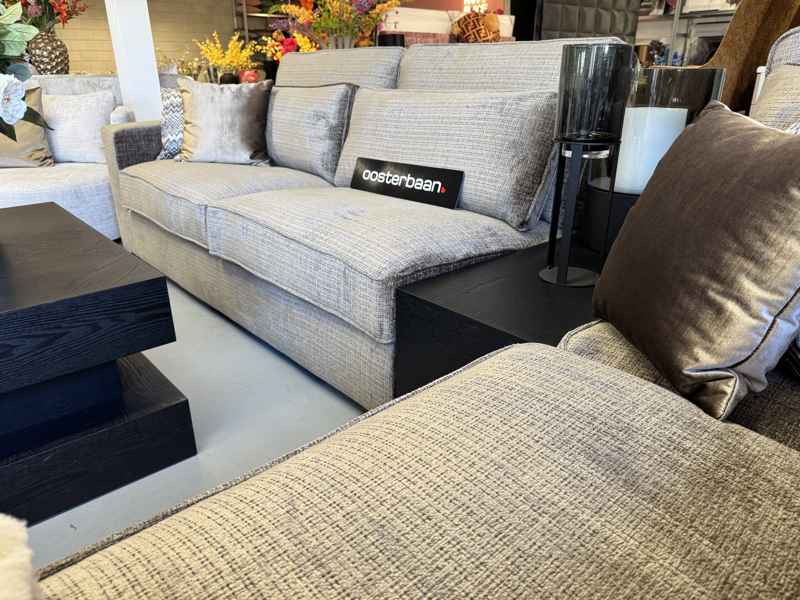 Luxe Velvet Teddy Hoekbank Pocket 310x250cm Niagara104 Stone Taupe Khaki - Afbeelding 2